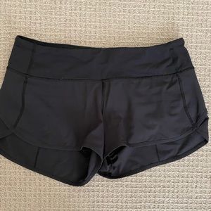 Lululemon black speed shorts